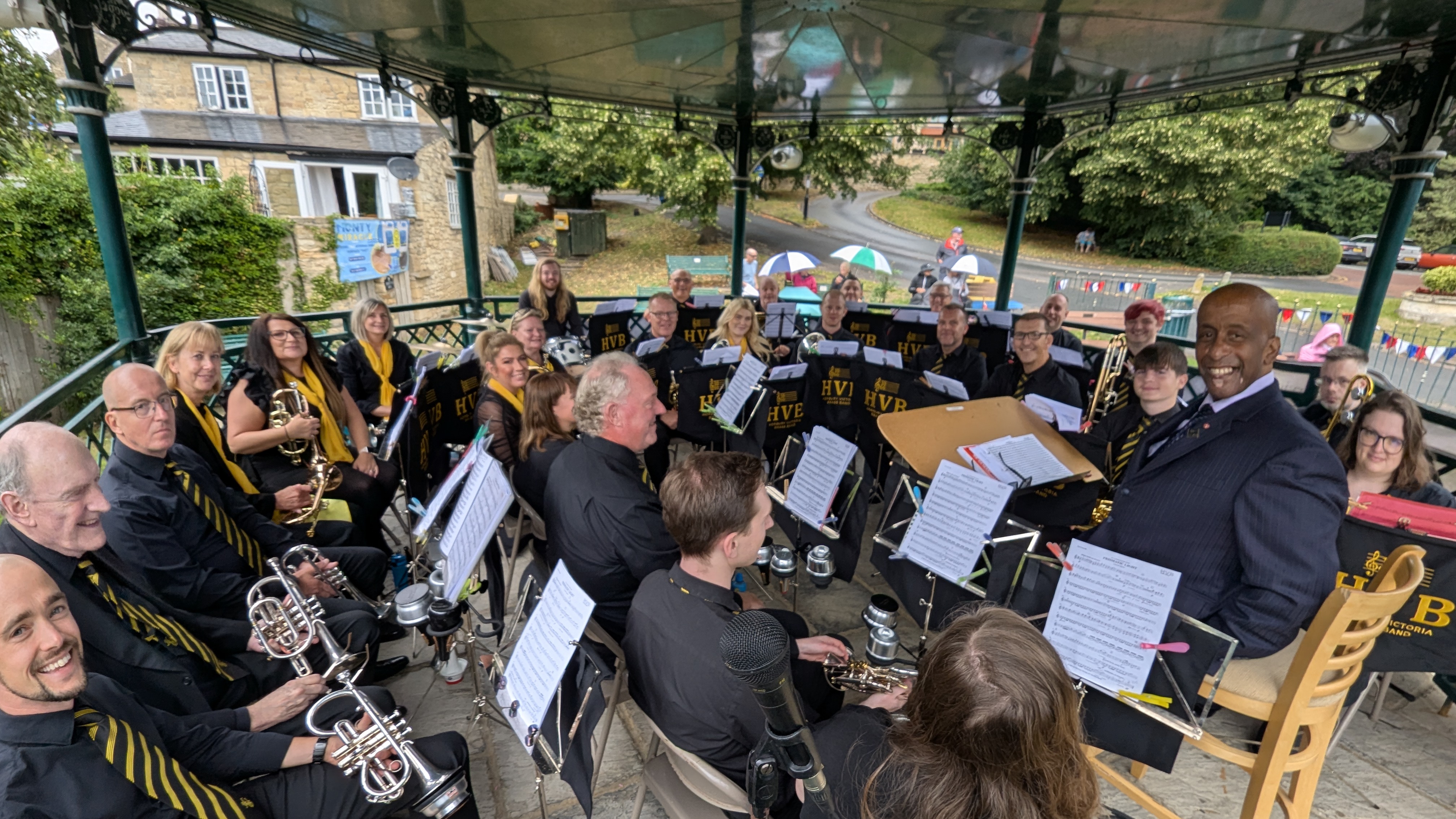 The band at Wetherby Bandstand The band at Wetherby Bandstand