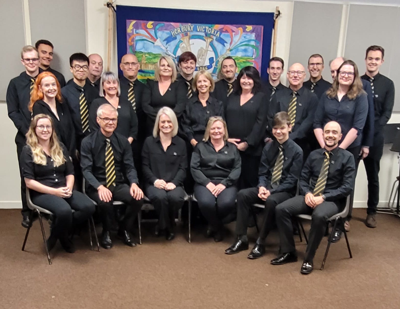 Band photograph in the band room in Horbury Band photograph in the band room in Horbury