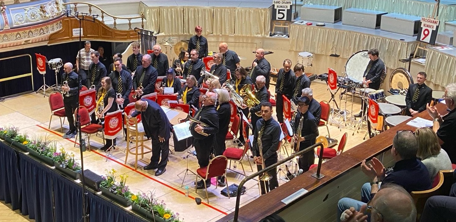 The band on stage at the Yorkshire Areas 2024 The band on stage at the Yorkshire Areas 2024